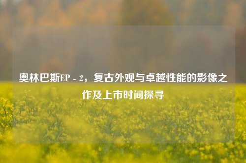 奥林巴斯EP - 2,复古外观与卓越性能的影像之作及上市时间探寻