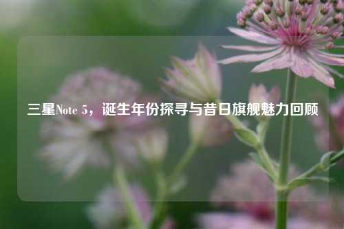 三星Note 5,诞生年份探寻与昔日旗舰魅力回顾