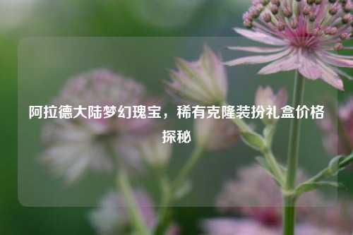 阿拉德大陆梦幻瑰宝,稀有克隆装扮礼盒价格探秘