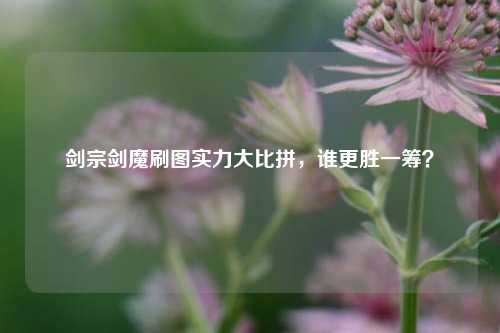 剑宗剑魔刷图实力大比拼,谁更胜一筹?