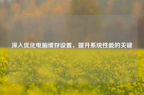 深入优化电脑缓存设置,提升系统性能的关键