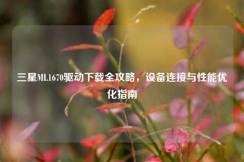 三星ML1670驱动下载全攻略,设备连接与性能优化指南