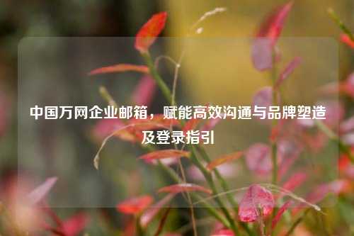 中国万网企业邮箱，赋能高效沟通与品牌塑造及登录指引